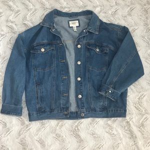 Oversized Denim Jacket with Pockets